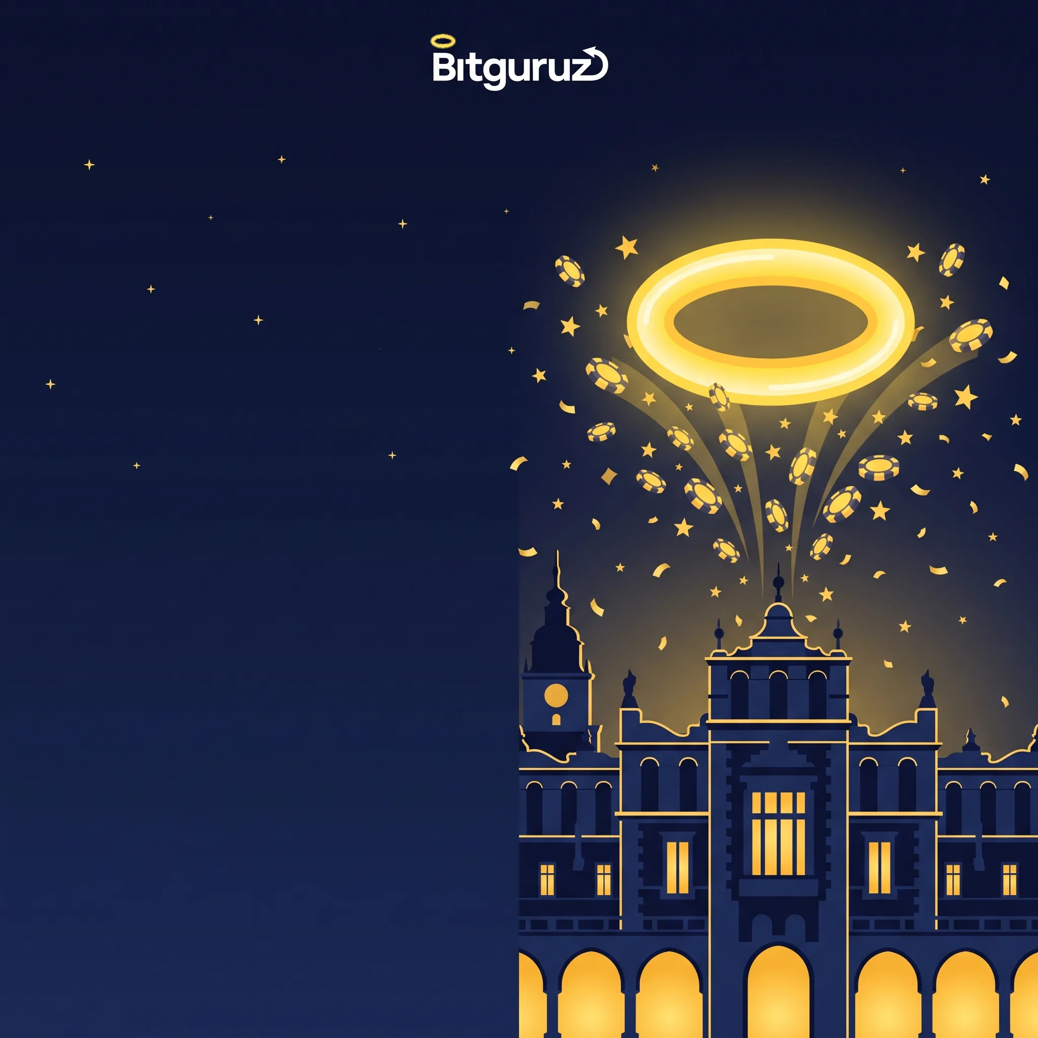 Złoty pierścień i żetony nad krakowską architekturą Bitguruz